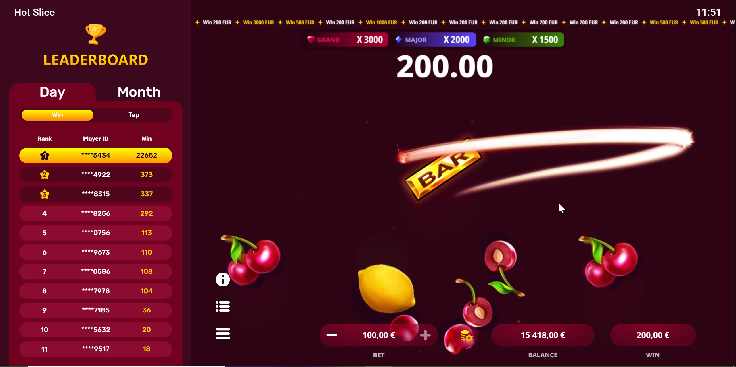 Hot Slice Game Interface